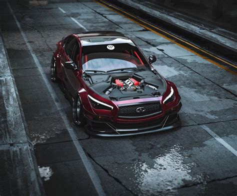 Reanimated Infiniti Q50 Eau Rouge Sports a “Subtle” Amount of Virtual JDM Mods - autoevolution