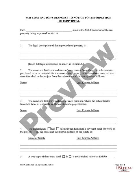 Texas Subcontractor Lien Waiver Form Us Legal Forms