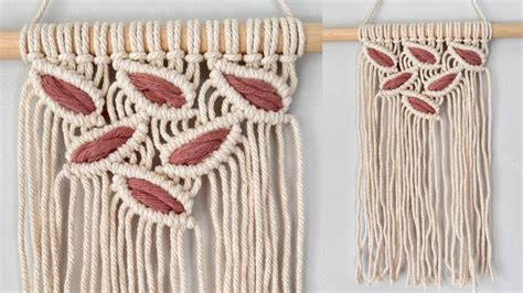 Diy 🍂tapiz De Hojas 🍂 En Macramé Macramé Wall Hanging With Leaves