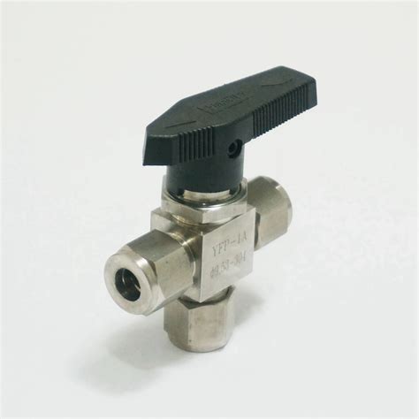 Stainless Steel Tee Ways Compression Fitting Shut Off Ball Valve