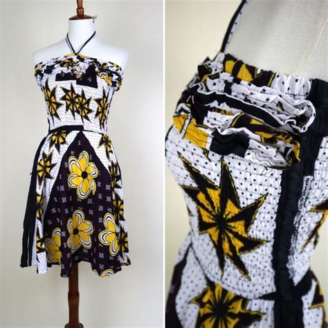 African Halter Dress Etsy