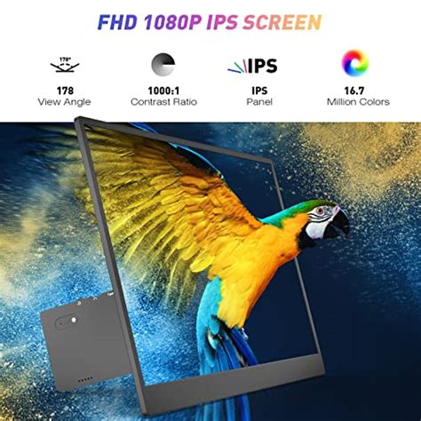 AYY Portable Monitor For Laptop 15 6inch 1080P FHD Laptop Monitor USB C