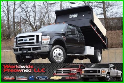 08 Ford F550 Xlt X Cab Extended Cab Dump Truck 4x4 6 4l Powerstroke Diesel F 550 1fdax57r88ea29015