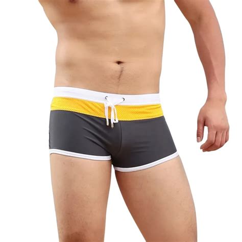 Mens Swimming Briefs Breathable Swimwear Sexy Bandage Shorts Water