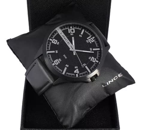 Reloj analógico de piel negro Lince MRC4630l P2px para hombre