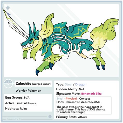 Fakemon 120 Ex Zalachite Warped Spear By Cosmopoliturtle On Deviantart