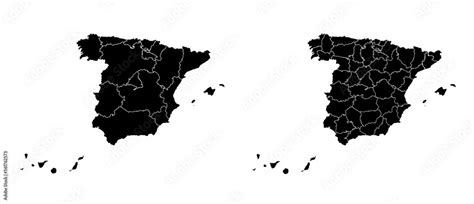 Spain Map Municipal Region State Division Administrative Borders