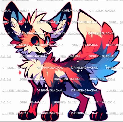 Fursona Adopt With Vinyl Decal Premade Multi Color Fox Hybrid Etsy