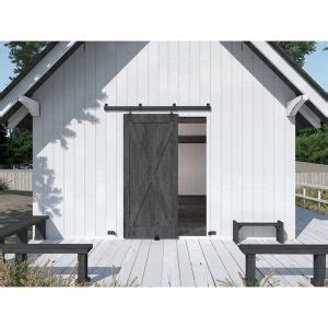 In Exterior Box Rail Heavy Duty Sliding Barn Door Hardware Kit