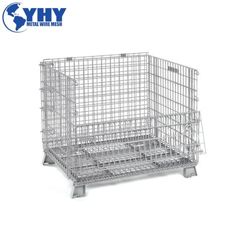 Heavy Scale Stackable Metal Wire Mesh Cage Pallet Turnover Box And