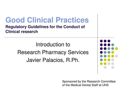 Ppt Good Clinical Practices Regulatory Guidelines For The Conduct Of