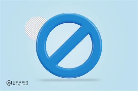 Ilustración Del Icono Del Vector Prohibido En 3d Archivo Psd Premium