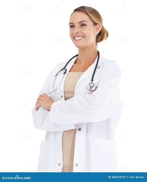 Doctor Happy Woman Or Arms Crossed In Studio With Pride Or Confidence