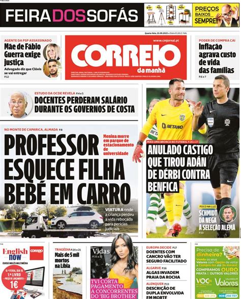 Capa Correio Da Manh Setembro Capasjornais Pt