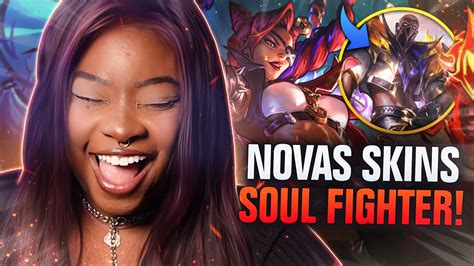 REAGINDO ÀS NOVAS SKINS SOUL FIGHTER League of Legends