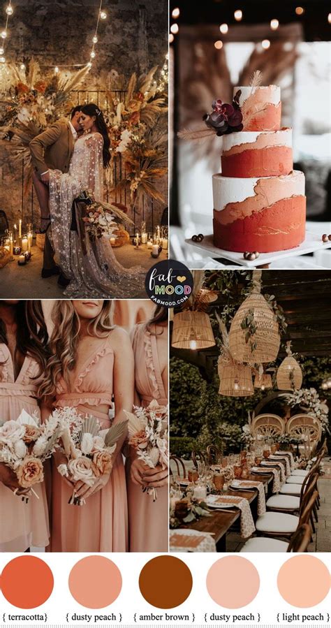 10 Fabulous Terracotta Wedding Color Combos Wedding Theme Colors