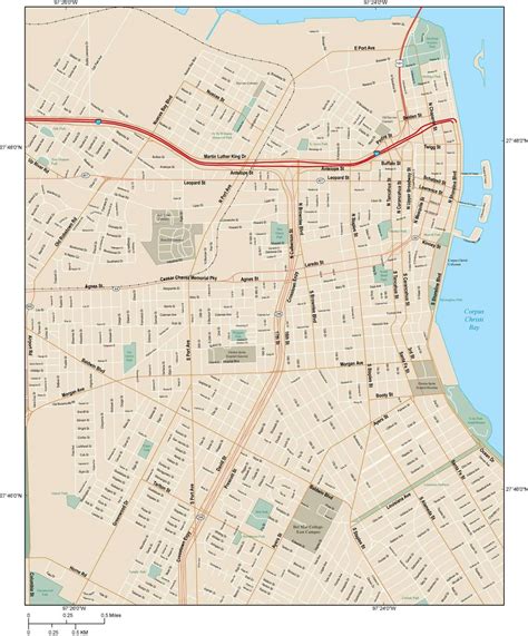 Corpus Christi City Map Printable