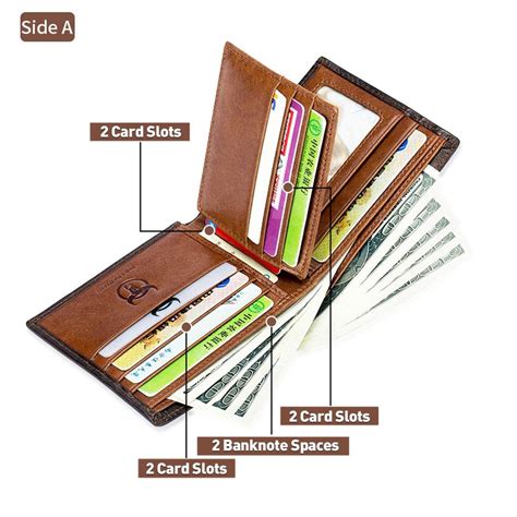 Buy BULLCAPTAIN RFID Shielding Men Fashion Billfold Leather Wallet