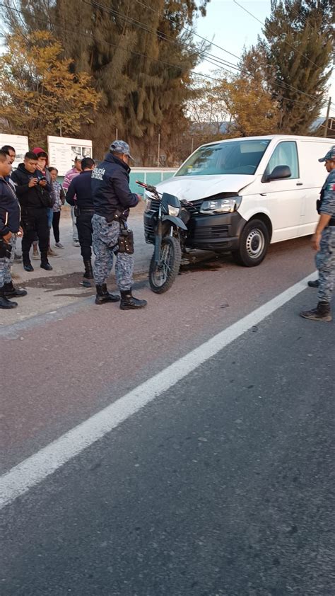 Herido Polic A Tras Ser Impactado Por Camioneta En Ixmiquilpan