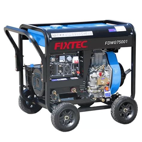 Fixtec Single Cylinder Open Type 57kw 418cc Diesel Generatorwelder