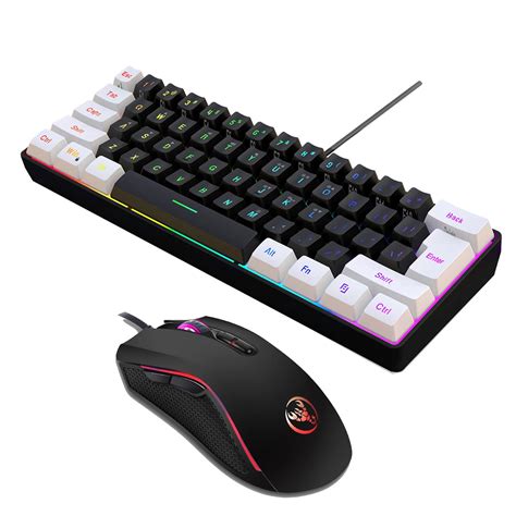 Hxsj Kit Clavier Et Souris Usb De Jeu Touches R Tro Clairage Rvb