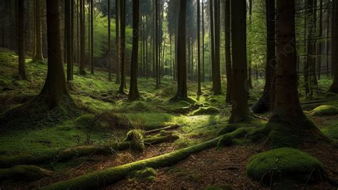 Fundo De Paisagem De Selva Realista De Floresta Floresta Verde