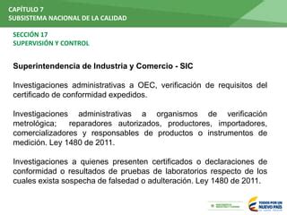 Subsistema Nacional De La Calidad De Colombia Sical PPT