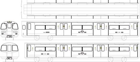 London Underground Train Blueprint - Download free blueprint for 3D modeling