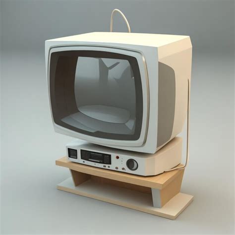 Premium Ai Image Old Vintage Tv Isolate On White Retro Technology