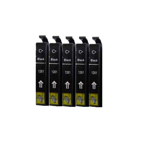 10pcs Black Ink Cartridge For Epson T1261 For Epson Wf 3520 Wf3540 Workforce 520 630 635 840