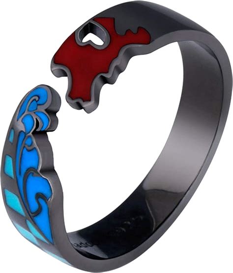 Demon Slayer S925 Silver Kimetsu No Yaiba Ring Kamado Tanjirou Ring