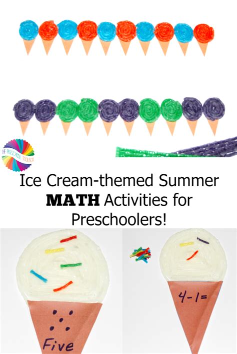 Ice Cream Themed Summer Math Activities For Preschoolers • The