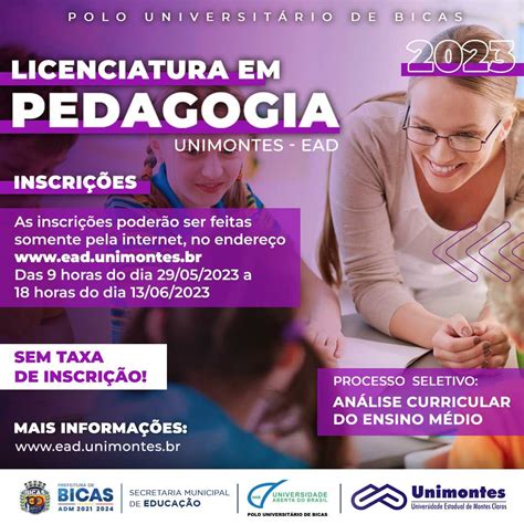 Prefeitura Municipal De Bicas Licenciatura Em Pedagogia Unimontes Ead