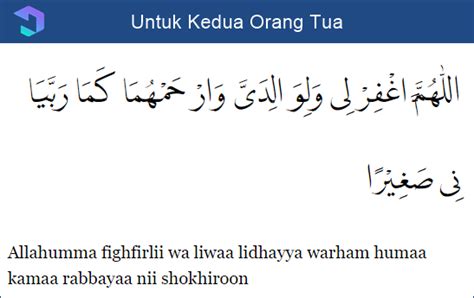 Doa Untuk Kedua Orangtua Lengkap Arab Latin Dan Terjemahan Bahasa Riset