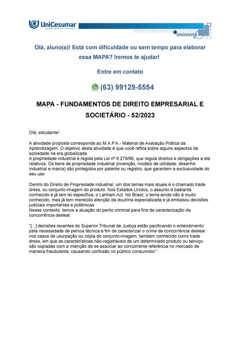 MAPA FUNDAMENTOS DE DIREITO EMPRESARIAL E SOCIETÁRIO 52 2023