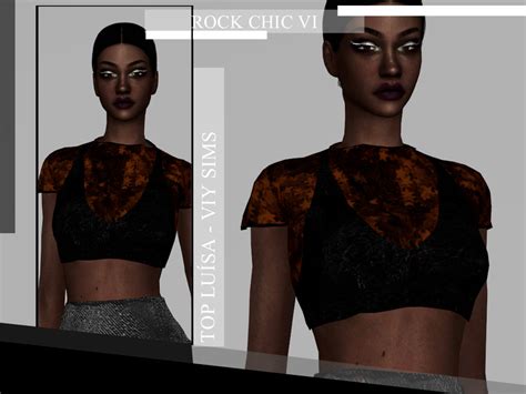 Rock Chic Vi Top Luisa The Sims 4 Catalog