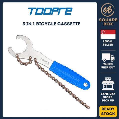 Toopre 3 In 1 Bicycle Cassette Freewheel Bottom Bracket Lock Ring Wrench Removal Repair Tool