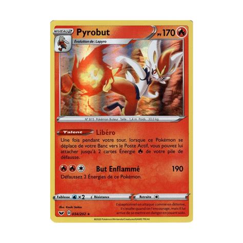 Pok Mon Pyrobut Holo Rare Eb Ep E Et Bouclier Fantasy Sphere