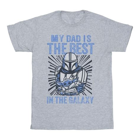 Disney Mandalorian Best Dad Gris V Tements T Shirts Polos Enfant