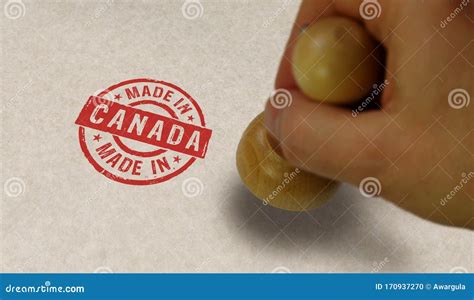 Made In Canada Stamp And Stamping Stock Photo Image Of Manufacturing