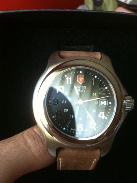 fs swiss army officers  sapphire black dial  blue