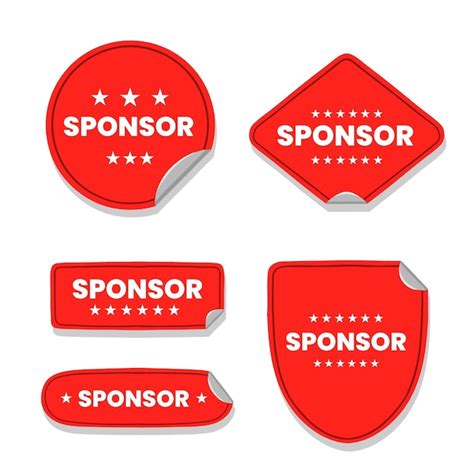 Free Vector | Creative sponsor stickers pack
