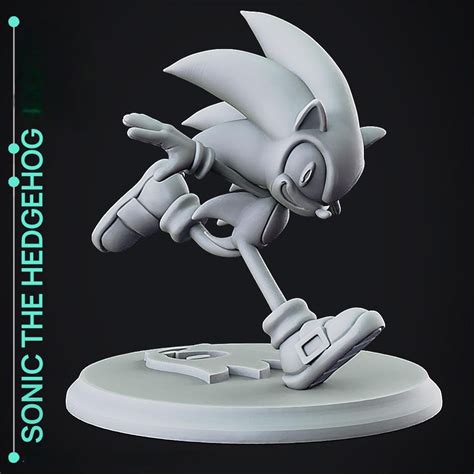 Sonic The Hedgehog Figure Sonic Stl File For 3d Printing Stl 3d Model Design Statue Stl