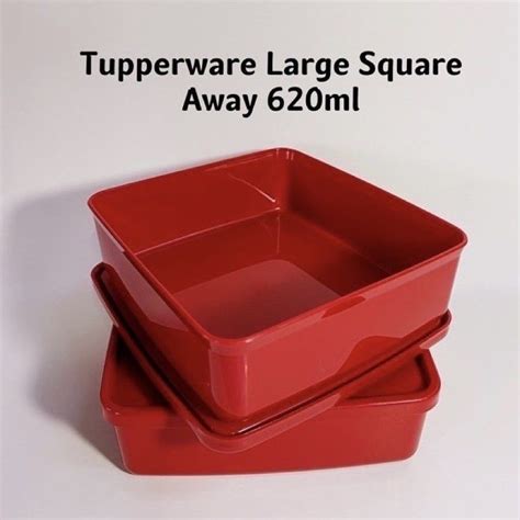 Tupperware Large Square Away Ml Shopee Malaysia