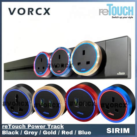 Retouch Power Track Socket Switch 32a Flat Pin Universal Usb