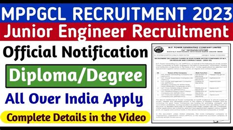 MPPGCL Recruitment 2023 Engineering Vacancy MP Job Vacancy 2023