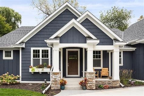 Stunning Blue House with White Trim