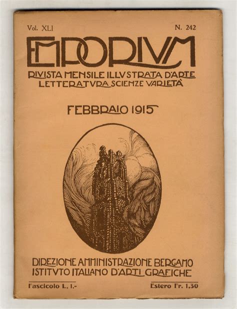 Emporium Rivista Mensile Illustrata D Arte Letteratura Scienze E