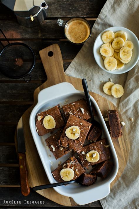 Brownie Au Chocolat Et Banane Vegan Sans Gluten Et Sans Oeufs