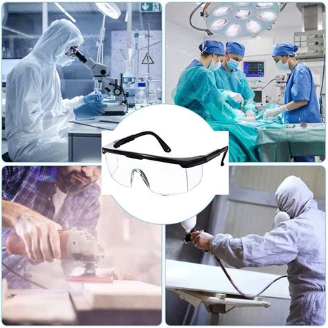 2 Lentes de Seguridad Ajustables Protectores Médicos Antivirus Ultra